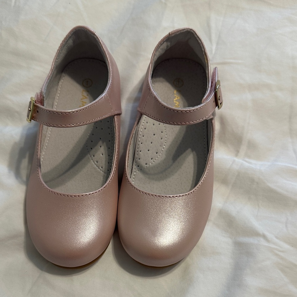 L'Amour Shimmering Pink Mary Jane Dress Shoes